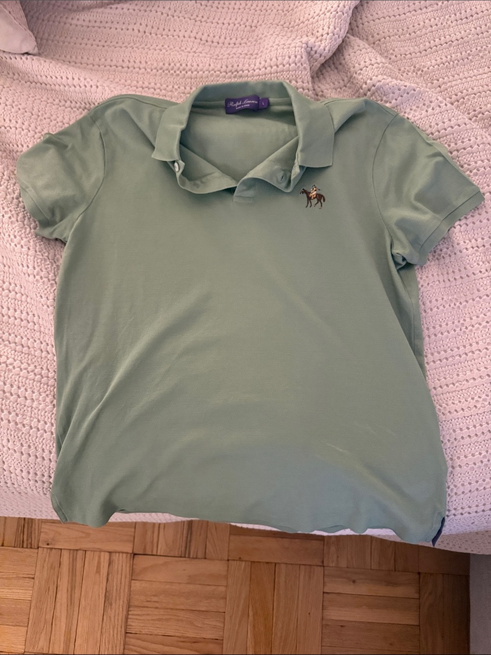 Ralph Lauren Purple Label - Mint Green Polo Shirt with Embroidered Pony
